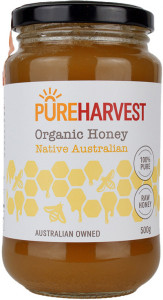 Pure Harvest Organic Raw Honey 500g