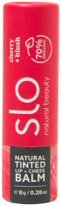 SLO NATURAL BEAUTY Organic Natural Tinted Lip + Cheek Balm Cherry + Blush 8g