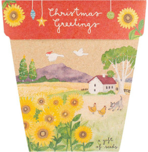 Sow 'N Sow Gift of Seeds Christmas Sunflowers