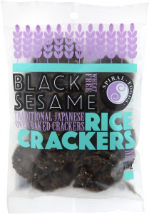 Spiral Black Sesame Rice Crackers  75g