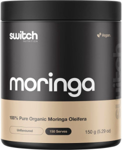 Switch Nutrition Moringa 100% Pure Organic Moringa Oleifera Unflavoured 150g