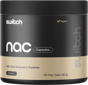 Switch Nutrition NAC 100% N-Acetyl L-Cysteine 60 Caps