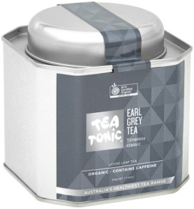 TEA TONIC Organic Earl Grey Tea Caddy Tin 210g
