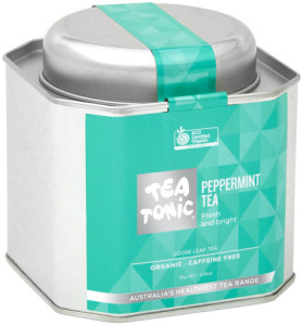 TEA TONIC Organic Peppermint Tea Caddy Tin 95g