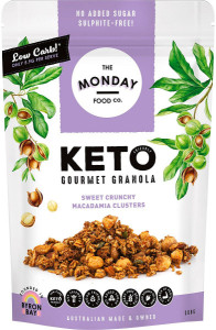 The Monday Food Co. Keto Gourmet Granola Sweet Crunchy Macadamia Clusters 300g