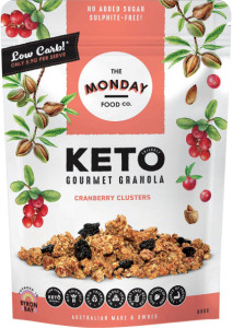 The Monday Food Co. Keto Gourmet Granola Cranberry Clusters 800g