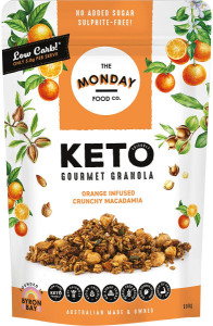 The Monday Food Co. Keto Gourmet Granola Orange Infused Crunchy Macadamia 300g