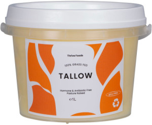Thrive Tallow 100% Grass Fed Tallow 1L