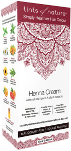 TINTS OF NATURE Henna Cream (Semi-Permanent Hair Colour) Mahogany Red 70ml