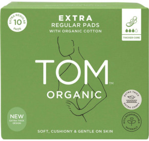 Tom Organic Pads Extra Regular 4x10pk