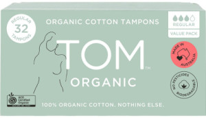 Tom Organic Tampons Regular 6x32pk