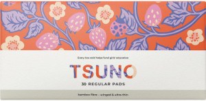 Tsuno Natural Bamboo Pads Regular Winged & Ultra Thin 30pk