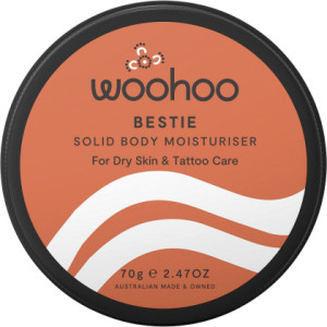 Woohoo Bestie Solid Body Moisturiser Tin Dry Skin & Tattoo Care 70g