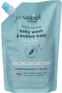 Wotnot Baby Wash & Bubble Bath Refill Pack For Sensitive Skin 500ml