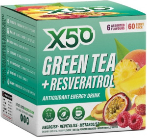 X50 Green Tea + Resveratrol (Assorted) 6 Flavours 60 Sachets