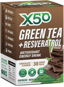 X50 Green Tea + Resveratrol Chocolate 30 sachets