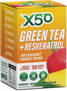 X50 Green Tea + Resveratrol Mango 30 Sachets
