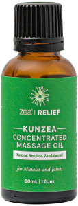 ZEA Relief Kunzea Concentrated Massage Oil (Kunzea, Nerolina, Sandalwood) 30ml